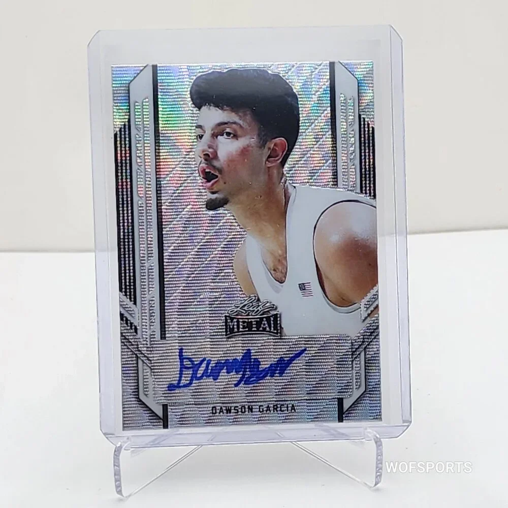 2021-22 Leaf Metal Portrait Auto Silver Wave Dawson Garcia Pa-dg1